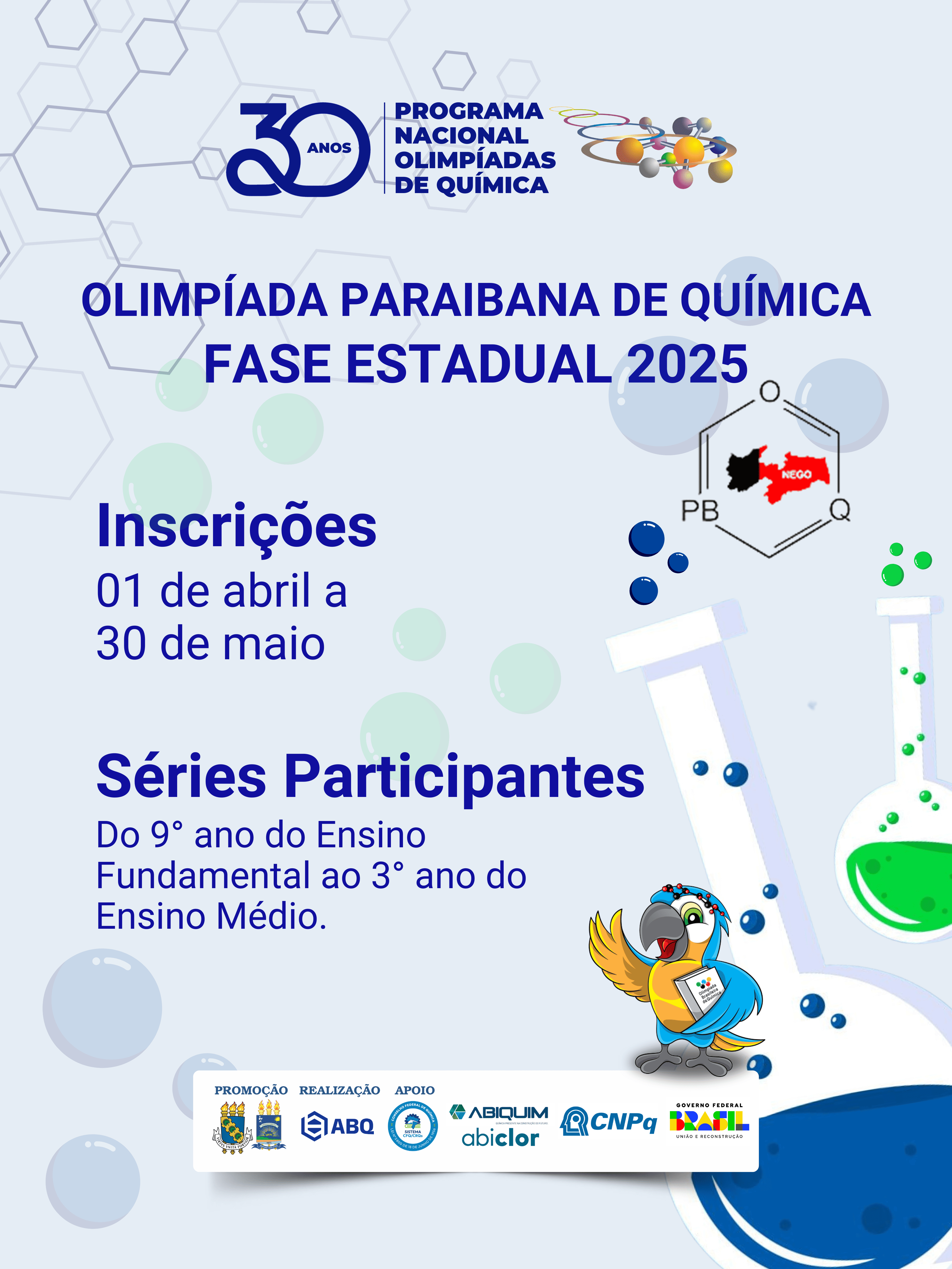 OLIMPÍADA PARAIBANA DE QUÍMICA EDIÇÃO UNIFICADA 2025